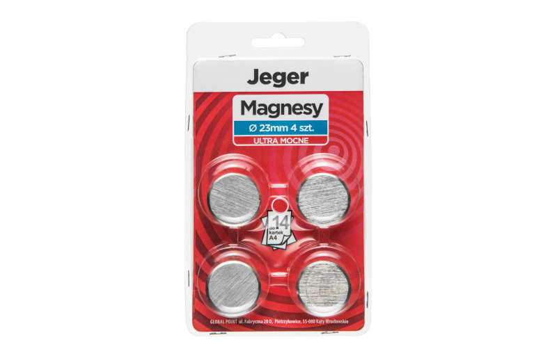 Jeger Ultra Strong Magnet, 23 mm, 4 pcs.