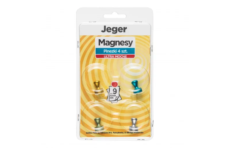 Jeger Ultra Strong Magnets, Pins, 4 pcs.